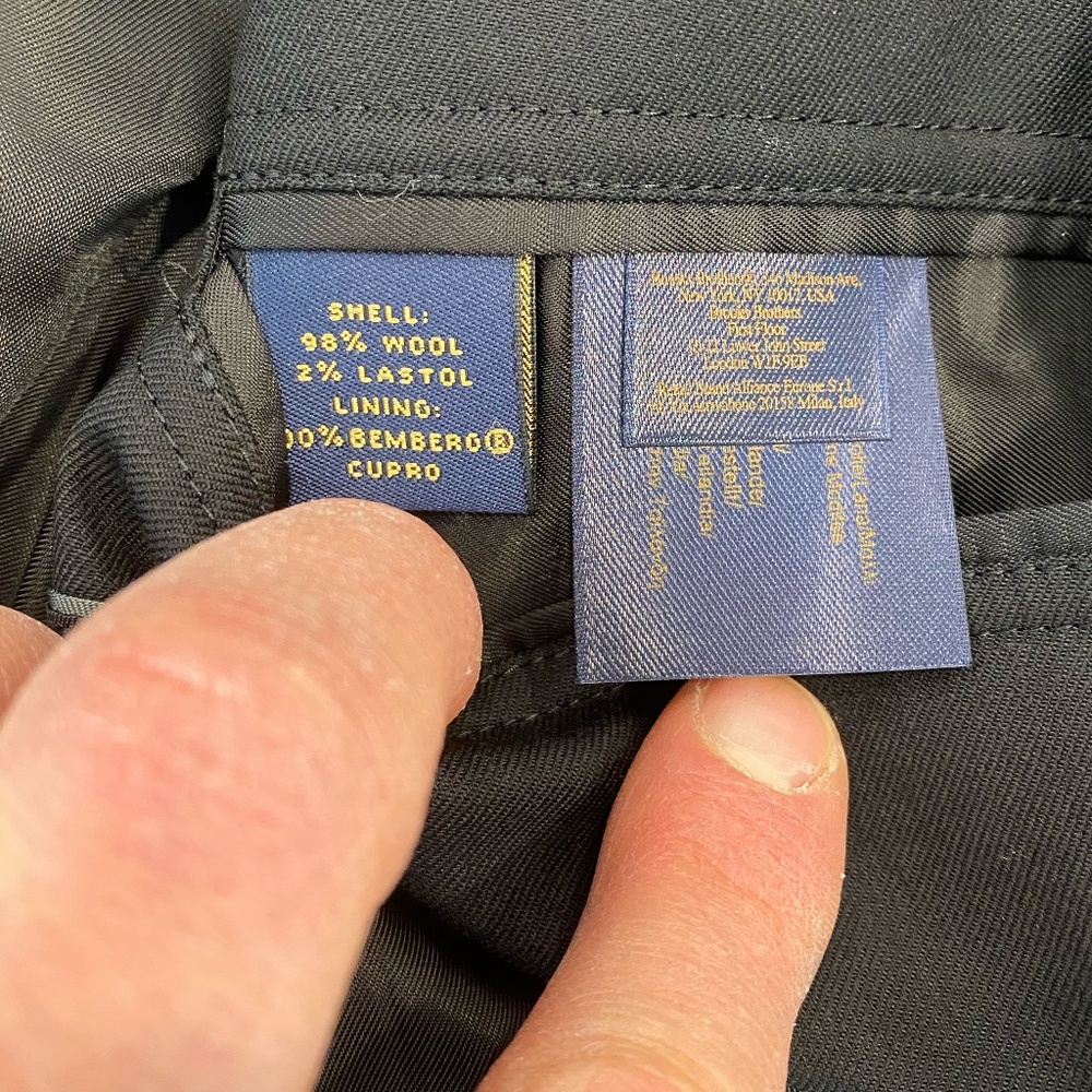 Brooks Brothers 2 Button Select Solid Black Suit … - image 8